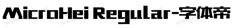 MicroHei Regular字体转换